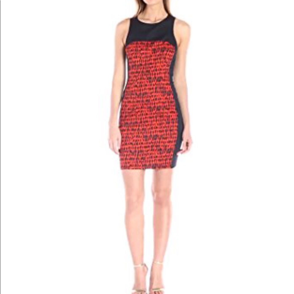 French Connection red/ navy bodycon 👗 size 0 NWOT